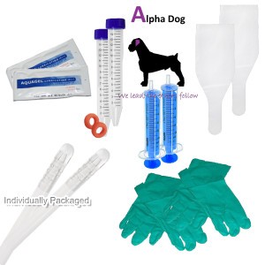 Alpha Dog Premium ArtificiaI Insemination tubes – 2 Complete Breedings with Centrifuge Tubes & Bands